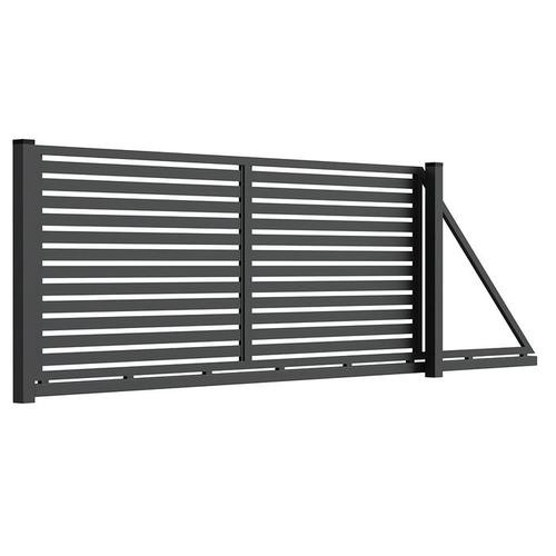 Brama przesuwna palisadowa ASTRID 4000x1420 kolor antracyt RAL 7016
