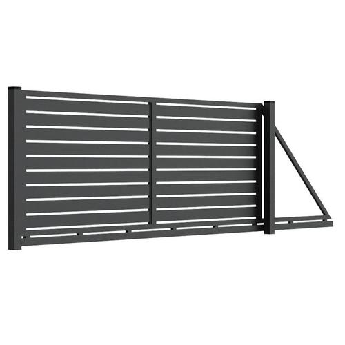 Brama przesuwna palisadowa VERDA 4000x1420 kolor antracyt RAL 7016