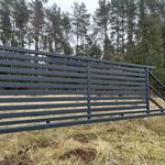 Brama przesuwna palisadowa ASTRID 4000x1420 kolor antracyt RAL 7016