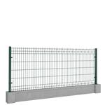 Ogrodzenie panelowe z podmurówką 103x250cm 3D drut fi4 oczko 50x200mm łącznik betonowy zielony